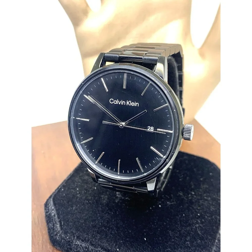 Calvin Klein Men's Watch 25200057 Quartz Black Dial Stainless Steel 43mm